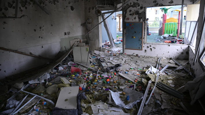 נזק בגן ילדים בראשון לציון בעקבות ירי טילים מאיראן