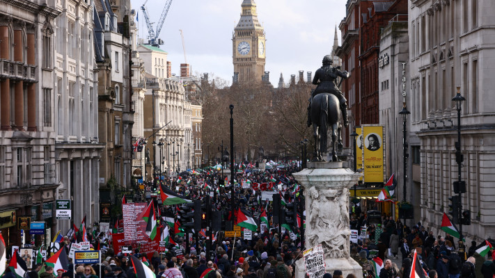 צעדה של פרו פלסטינים בבריטניה