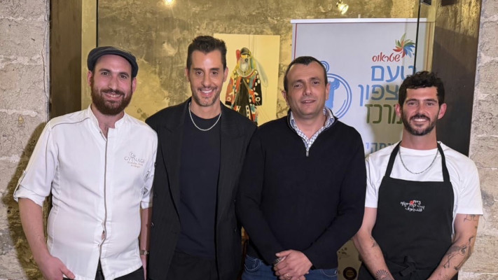 איתי און, שי באב''ד, נדב בורנשטיין וידידיה שטיין (צילום: באדיבות שטראוס)