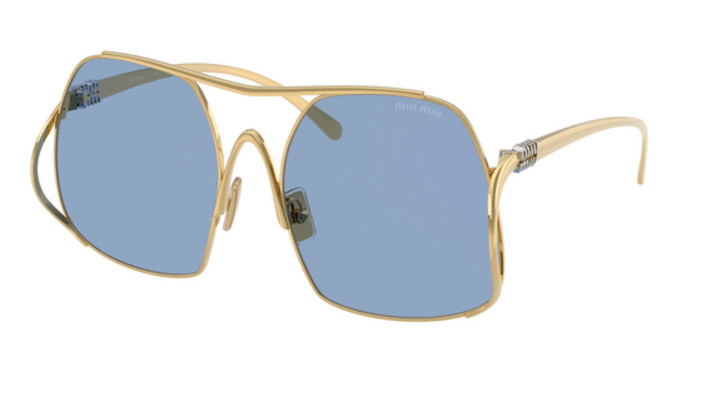 מיו מיו, טרנד אוברסייז עדשות שקופות וטרנד המתכות, מחיר 1,589 ש''ח (צילום: יח''צ)