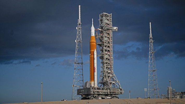 החללית אוריון על כן השיגור בקייפ אנוורל