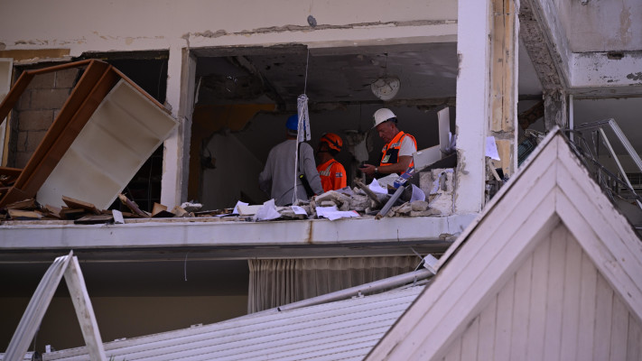 הבניין ברמת גן שנפגע מטיל איראני