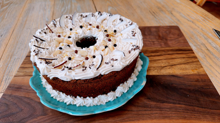 עוגת שקדים קפה