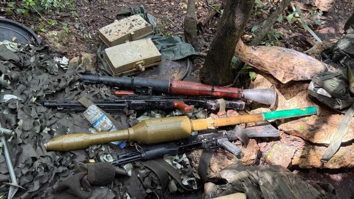 אמל''ח של ארגון הטרור חיזבאללה אשר נתפס על ידי כוחות אוגדה 162