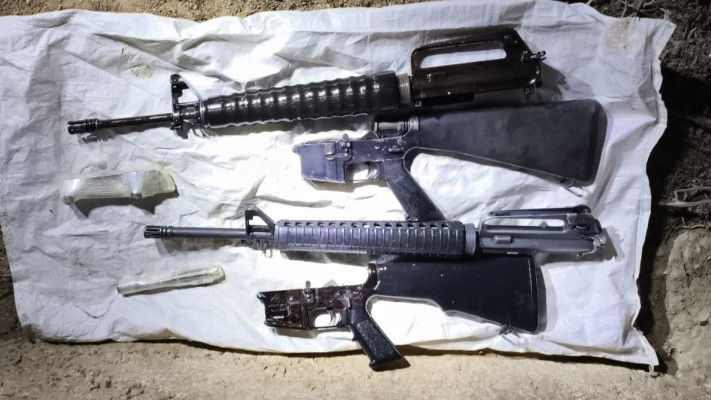 כלי הנשק שאותרו והוחרמו ע''י צה''ל באוגדת יהודה ושומרון