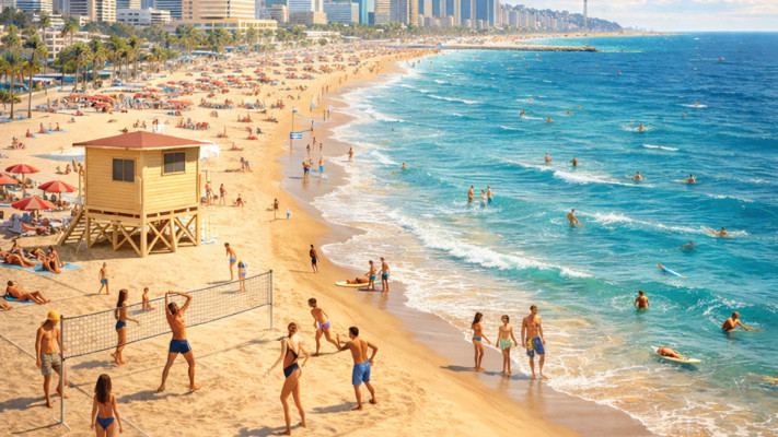 חוף ים. איור