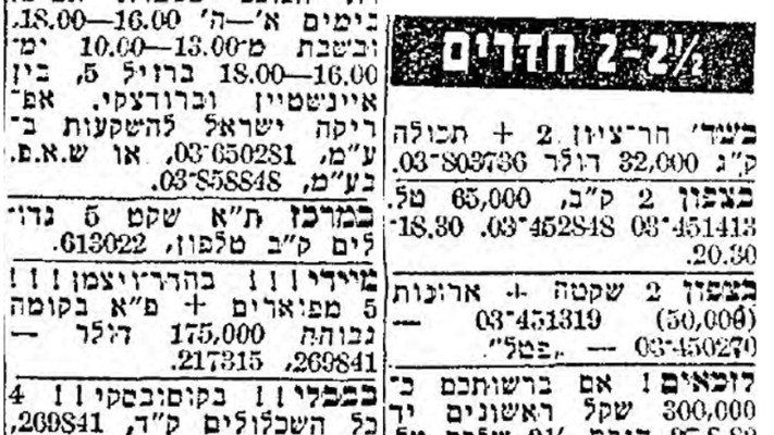 מחירי דירות בשנות ה-80
