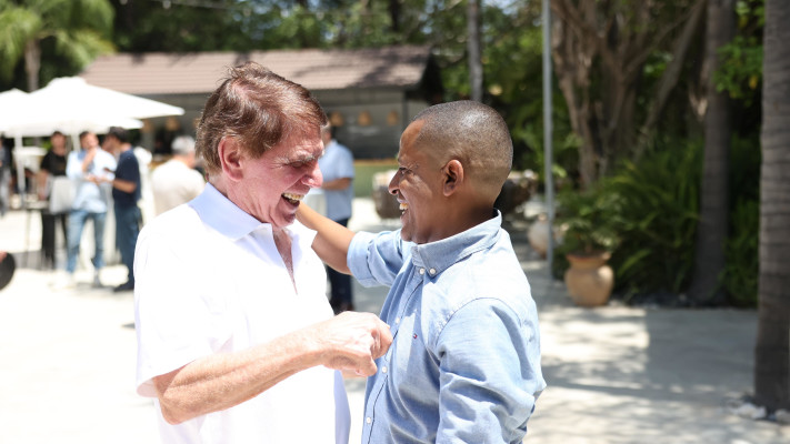 ברהנו טגניה ומשה נוסבאום (צילום: אור גפן)