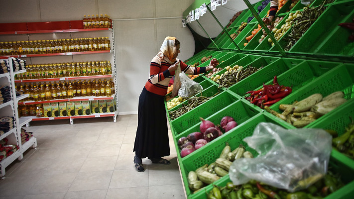 Les dépenses alimentaires ont augmenté de 14,74 % dans un supermarché en Turquie.