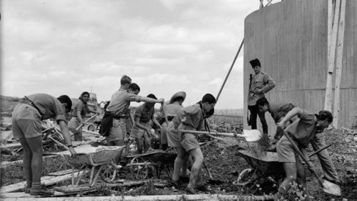 יום עבודה של הנוער בשכונת תלפיות, אפריל 1938