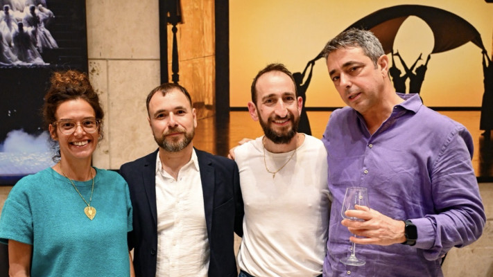 &nbsp; גיל צבע, תום כהן, לי-אור אברבך וגלית חוגי (צילום: יובל אראל)