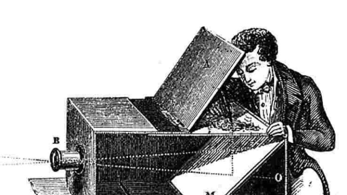 קמרה אובסקורה, איור מן המאה ה־19