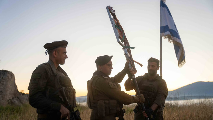 עדי גנון, יפתח נורקין, איוב כיוף. טקס חילופי מפקד חטיבת גולני