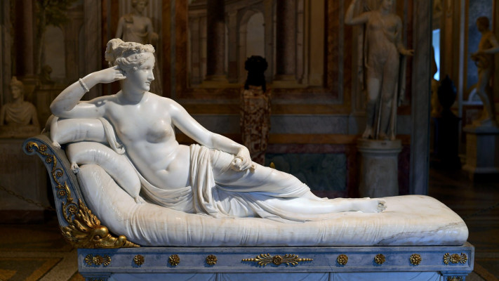 אנטוניו קנובה, Paolina Borghese Bonaparte as Venus Victrix, 1804&ndash;1808, Galleria Borghese, Rome