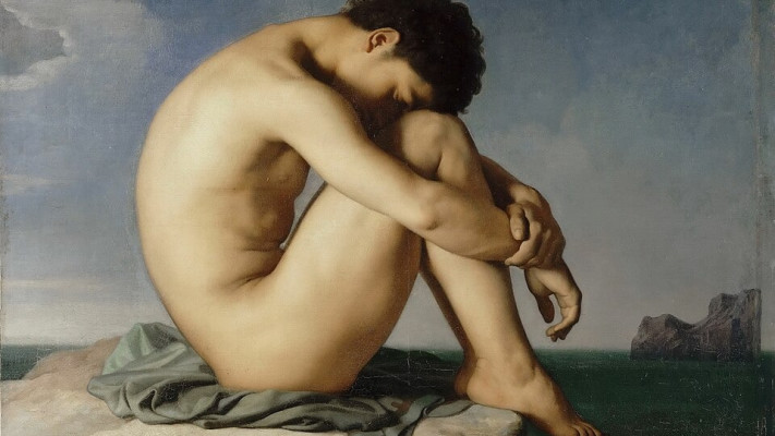 Study: Young Male Nude Seated beside the Sea, 1835&ndash;1836
