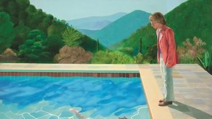 Pool with Two Figures. דיוויד הוקני