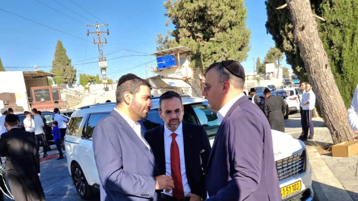 חברי הכנסת ממפלגת ש''ס במהלך המחאה