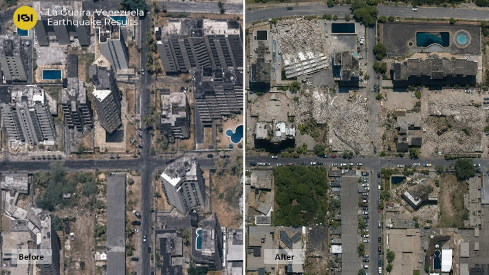 הנזק בוונצואלה - כפי שנראה בתמונות לוויין