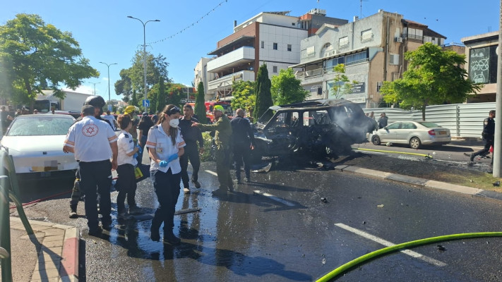 פיצוץ רכב בחיפה