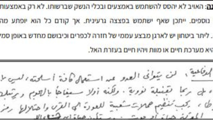 מסמכי הפקודה של יחיא סינוואר לשבעה באוקטובר