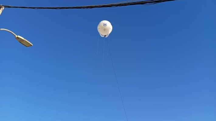 המשטרה החלה למפות את האזורים. בלון התצפית של המשטרה