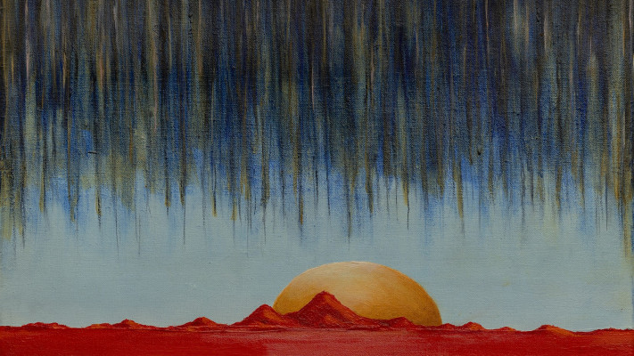 Yossi Davara, The last moon, 2022, Oil on Linen, 25x30 cm