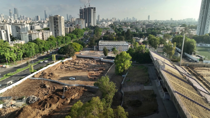 חפירת רשות העתיקות בצמוד לאצטדיון וינטר