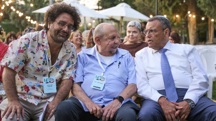 משה ליאון, רענן דינור וקובי פריג' (צילום: אלעד ברמי)