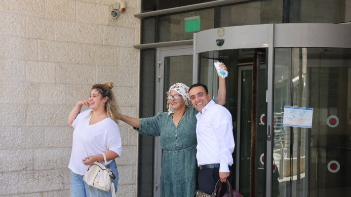 מיכל רנד ביציאה מבית הדין
