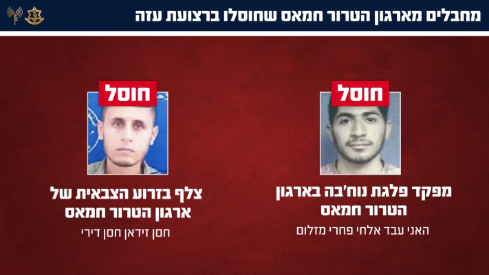 מפקד פלוגה וצלף חמאס שחוסלו ברצועת עזה