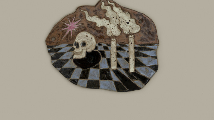 Still Life with Skull' 2025, קרמיקה