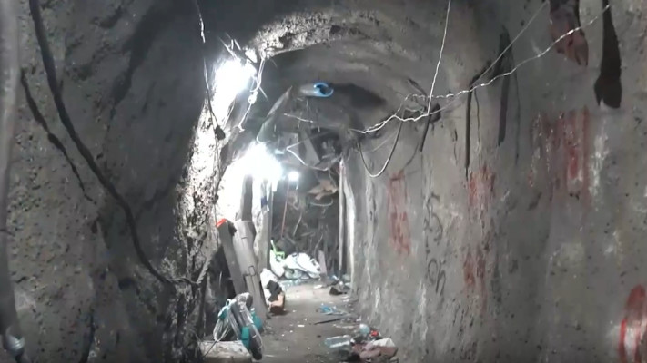 מנהרה ברכס עלי טאהר שהושמדה על ידי צה''ל