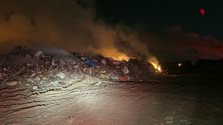 זירת השריפה בעוספיה