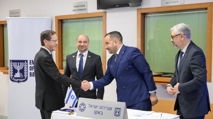 הרצוג, בחירות 2026 בשגרירות ישראל בבאקו