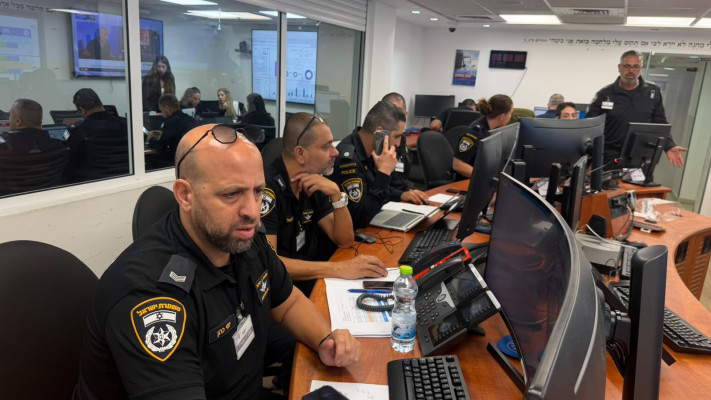 מטה המשטרה ביום הבחירות