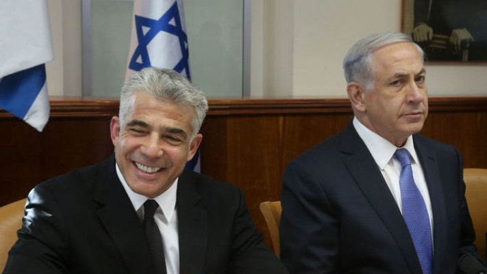 בינימין נתניהו יאיר לפיד (צילום: מרק ישראל סלם)