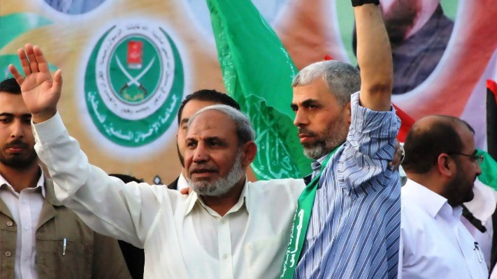 יחיא סנוואר עם מחמוד א-זהאר