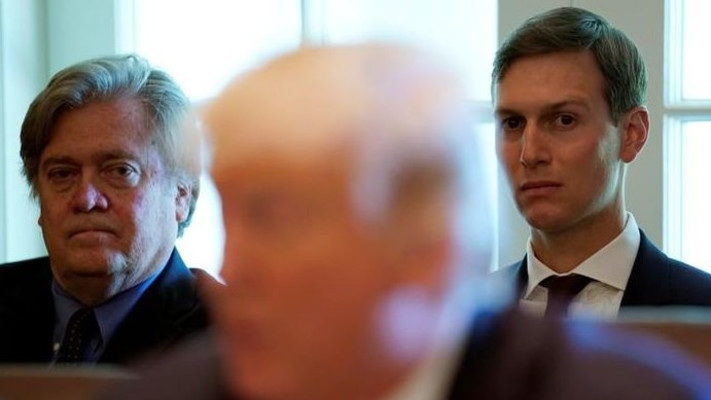 דונלד טראמפ, ג'ראד קושנר וסטיב באנון