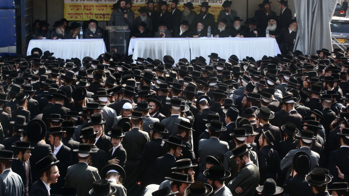 הפגנה בירושלים נגד גיוס חרדים (צילום: מרק ישראל סלם)