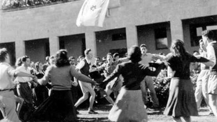 חגיגות בישוב היהודי אחרי ההצבעה באו''ם, כ''ט בנובמבר