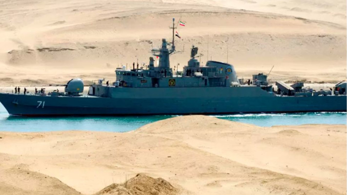 ספינה איראנית עוברת בתעלת סואץ (צילום: רויטרס)
