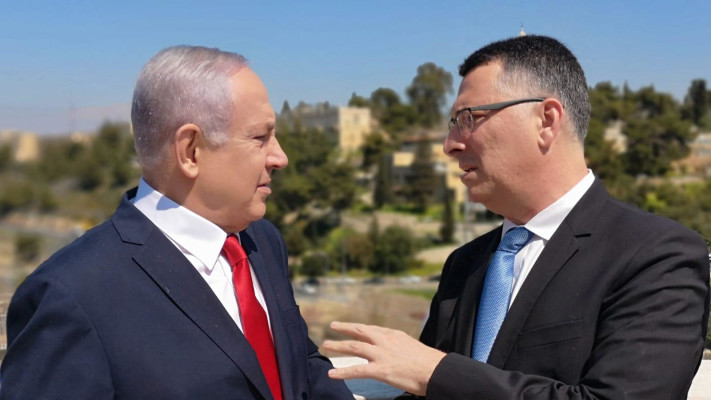 גדעון סער, בנימין נתניהו (צילום: שרון רביבו)