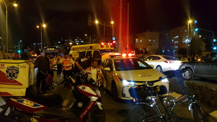 זירת התאונה בירושלים