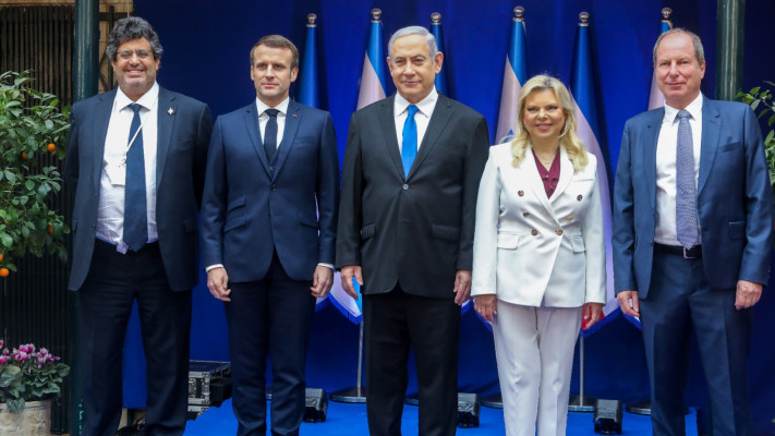 פגישת נתניהו ומקרון (צילום: מרק ישראל סלם)