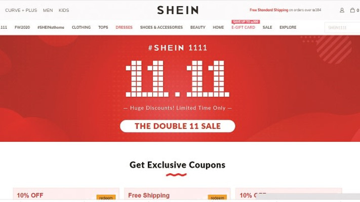 אתר SHEIN (צילום: צילום מסך)