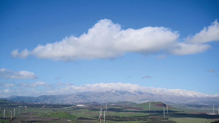 נוף רמת הגולן סמוך לגבול סוריה
