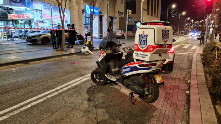 זירת תאונה בירושלים (צילום: דוברות זק''א)