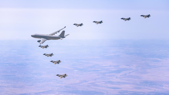 מטוסי F-35 ישראלים בתרגיל בינ''ל