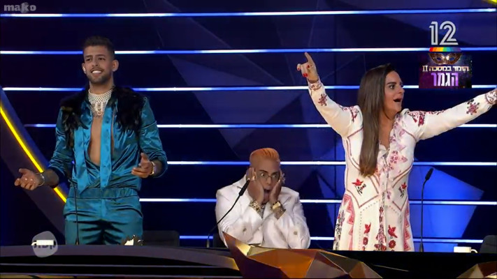 אופירה, סטטיק ובן-אל, הזמר במסכה (צילום: צילום מסך קשת 12)