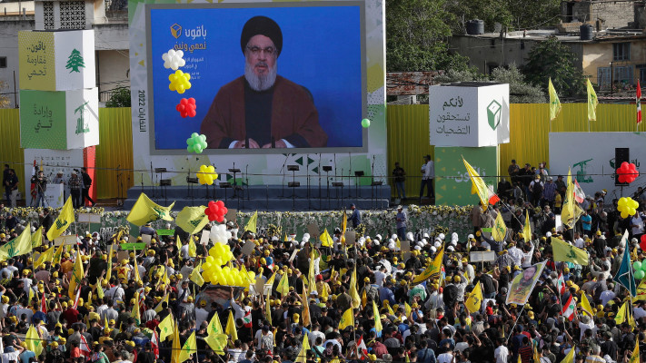 חסן נסראללה (צילום: MAHMOUD ZAYYAT/AFP via Getty Images)